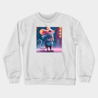 Cute Mouse Drawing Crewneck Sweatshirt